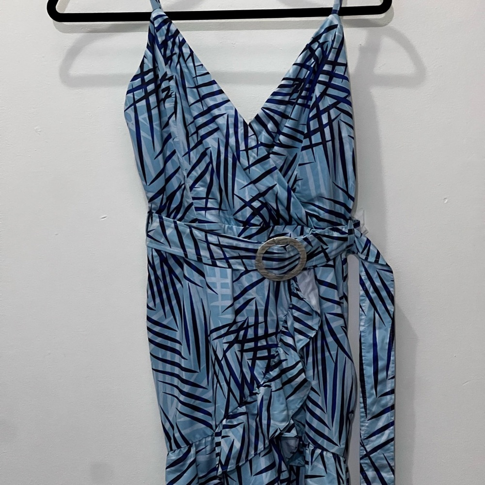 Blue Patterned Women's Dress